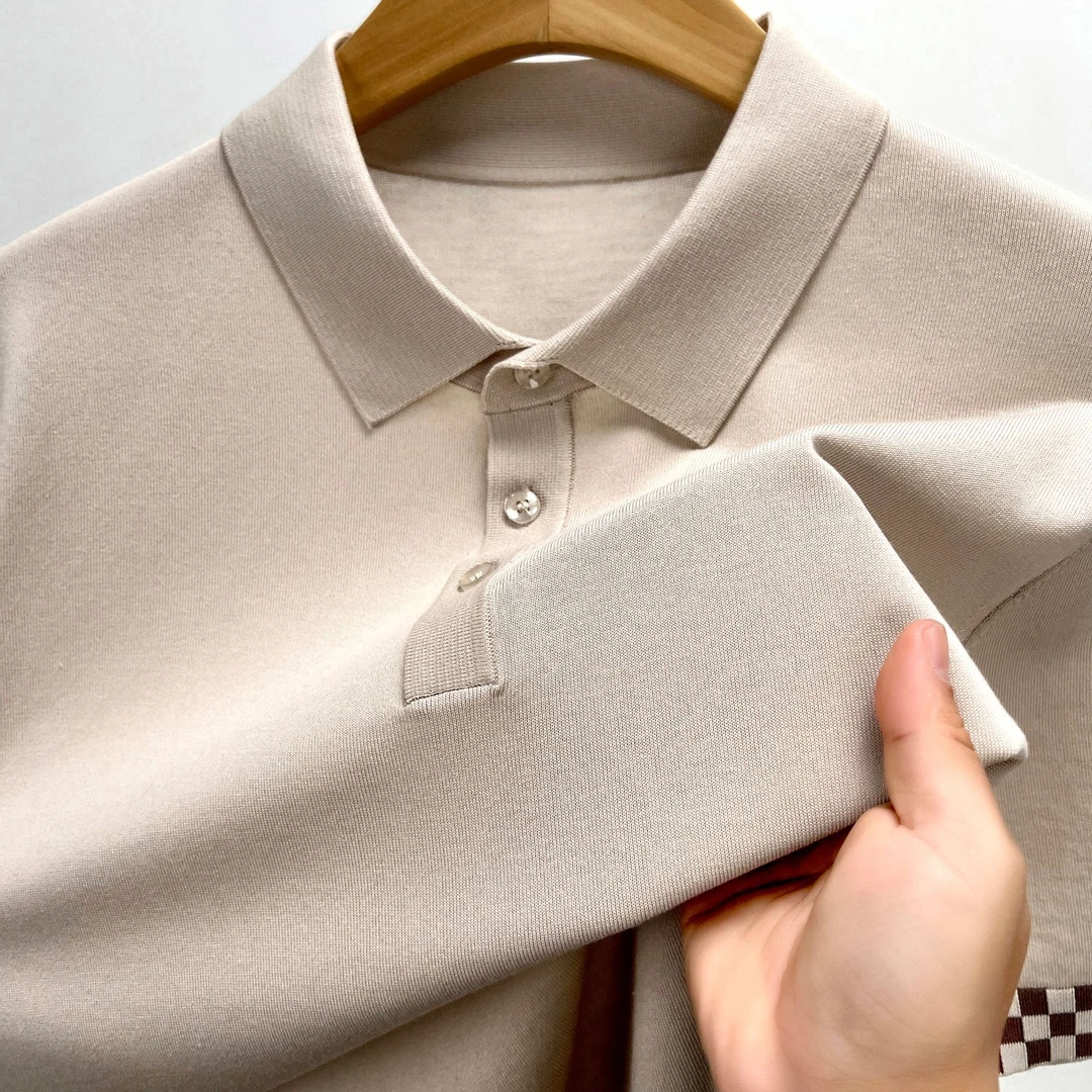 in cotton sea简约纯色短袖T恤男士夏季气质休闲百搭高级感POLO衫