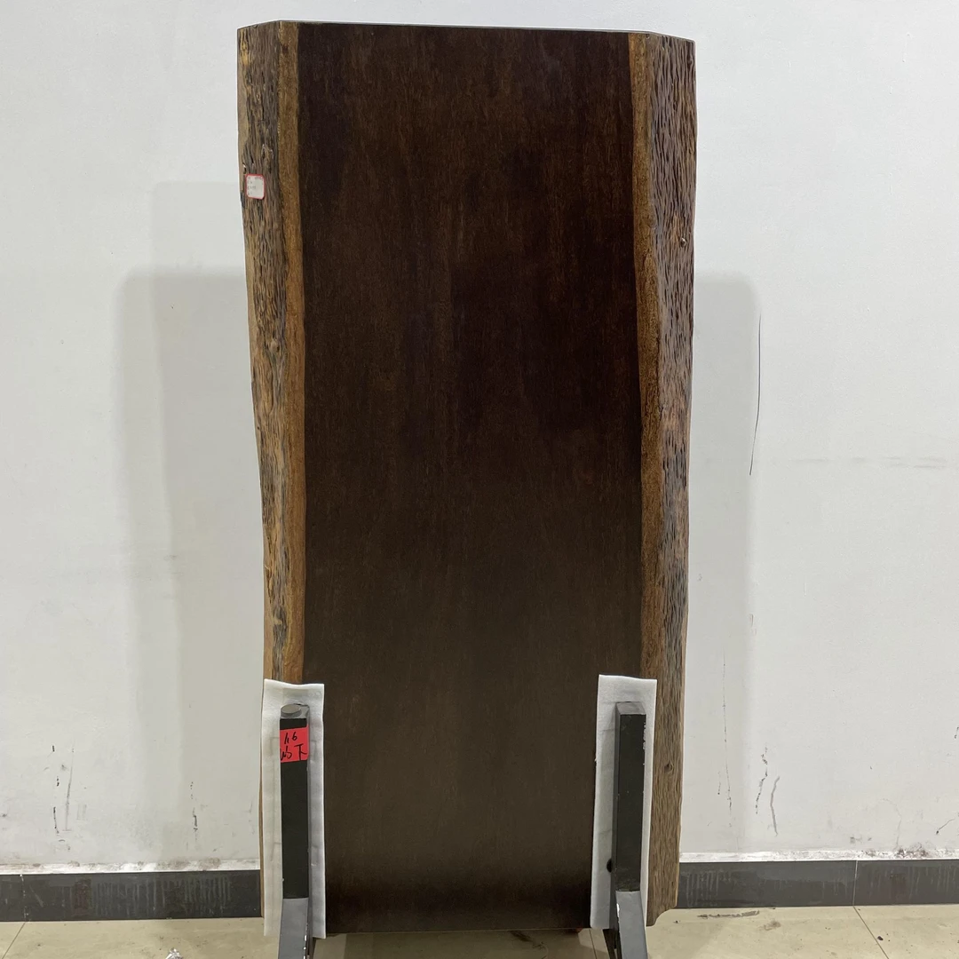 20-长160宽81-79-75厚8公分自然边非洲黑檀大板实木整板原木茶几