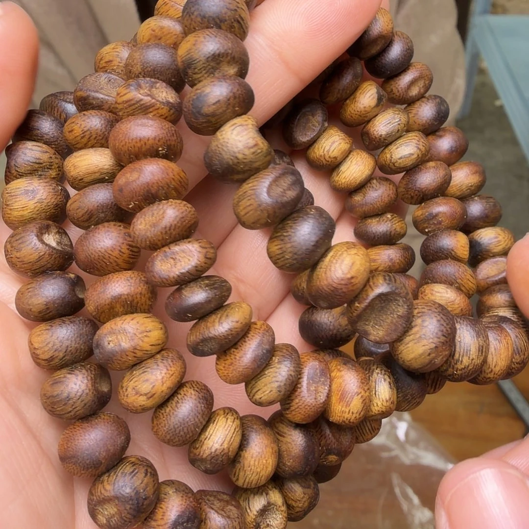 沉香手串海南老白奇金丝红油虫漏开口笑多样性发其一1.0mm