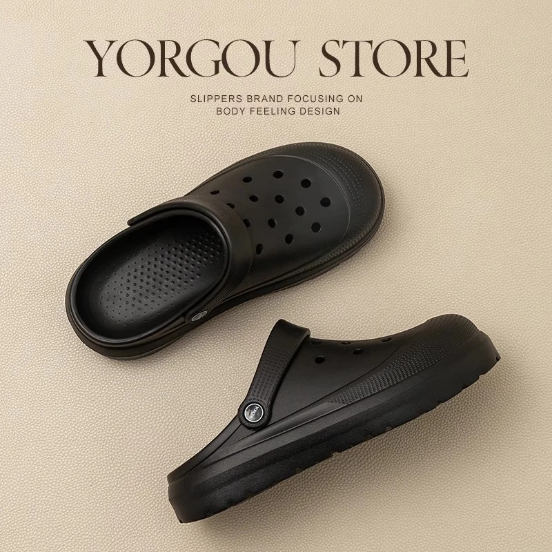 远港男士洞洞鞋2025新款夏季凉拖鞋防滑防臭沙滩鞋女户外穿办公室