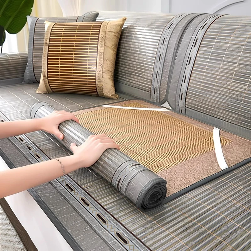 麦颜夏季竹席沙发垫夏天无毛刺坐垫2025新款防滑凉感沙发凉席垫