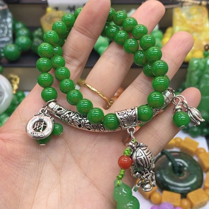 翡翠未镶嵌手链手链64