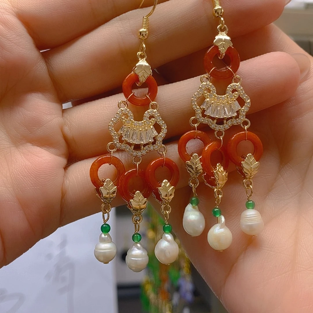 翡翠合金耳饰翡翠