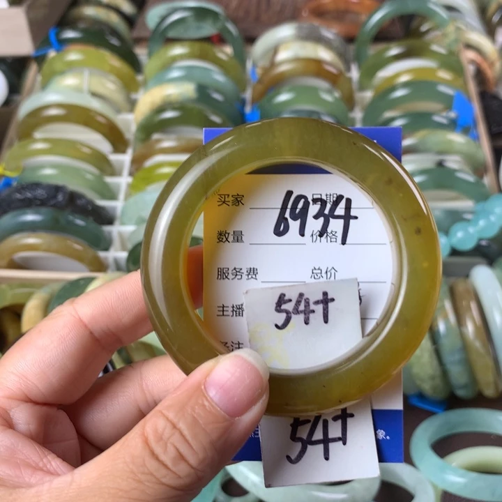 未镶嵌蛇纹石玉手镯6934