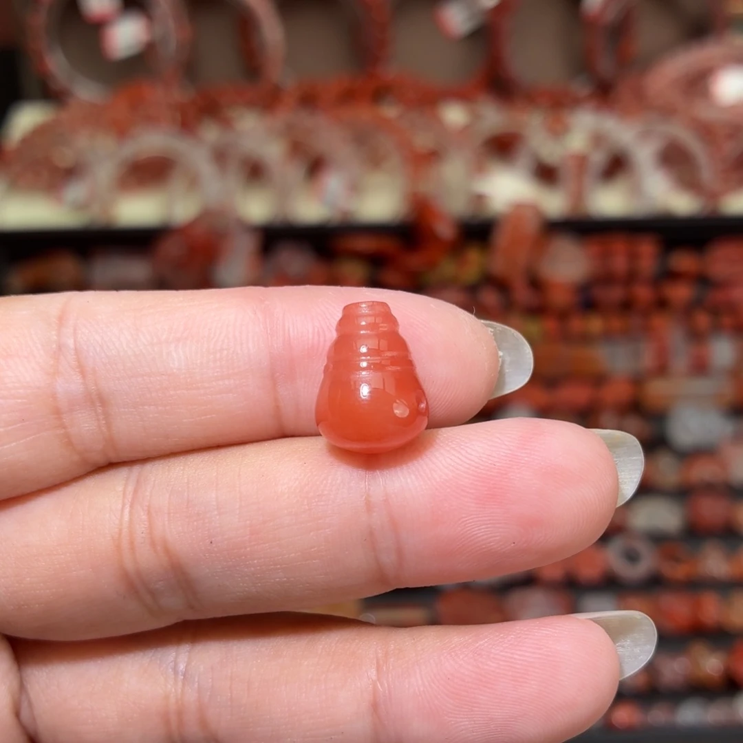 南红玛瑙未镶嵌颈饰三通对孔卡10咪➕