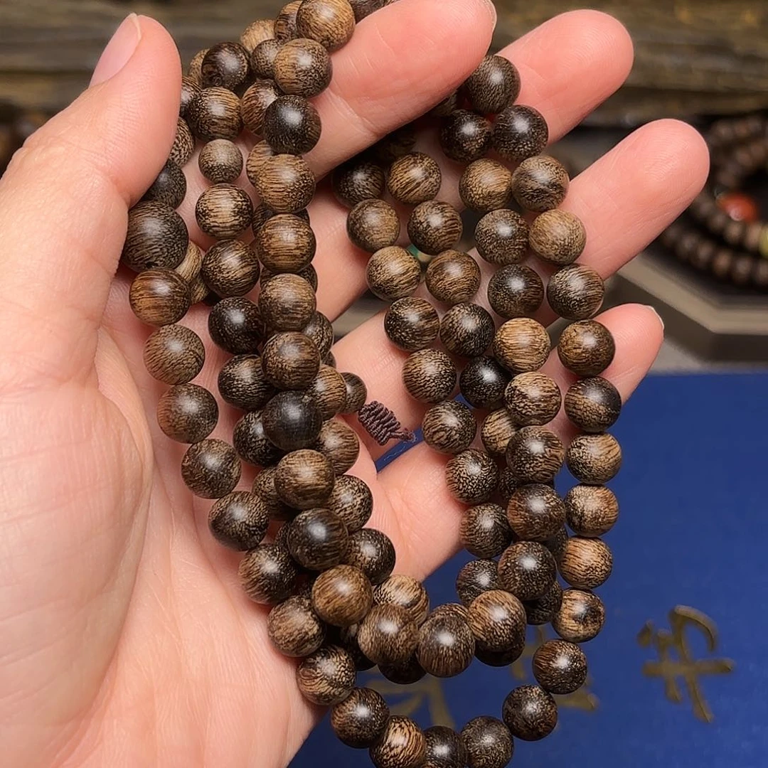 沉香手串越南芽庄白棋楠限量款0.8×108