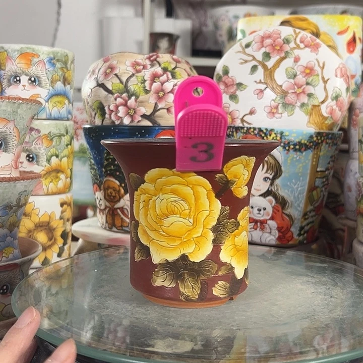 满38包邮景德镇手绘花盆性价比超高