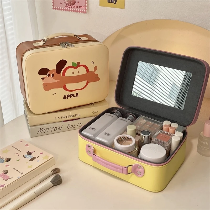 高颜值化妆箱大容量外出随身携带女士旅行化妆包手提洗漱品收纳箱