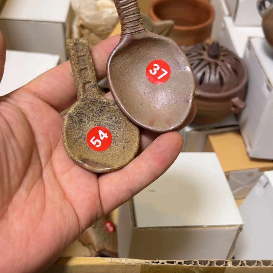 半***人备前柴烧茶杯茶宠