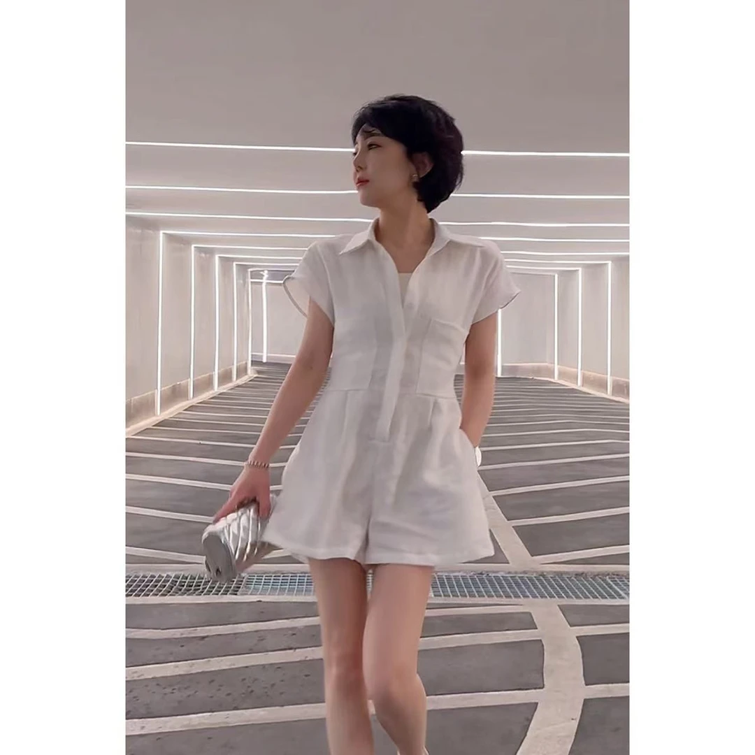 超好看工装连体裤女夏季新款连体衣休闲气质小个子TDG002