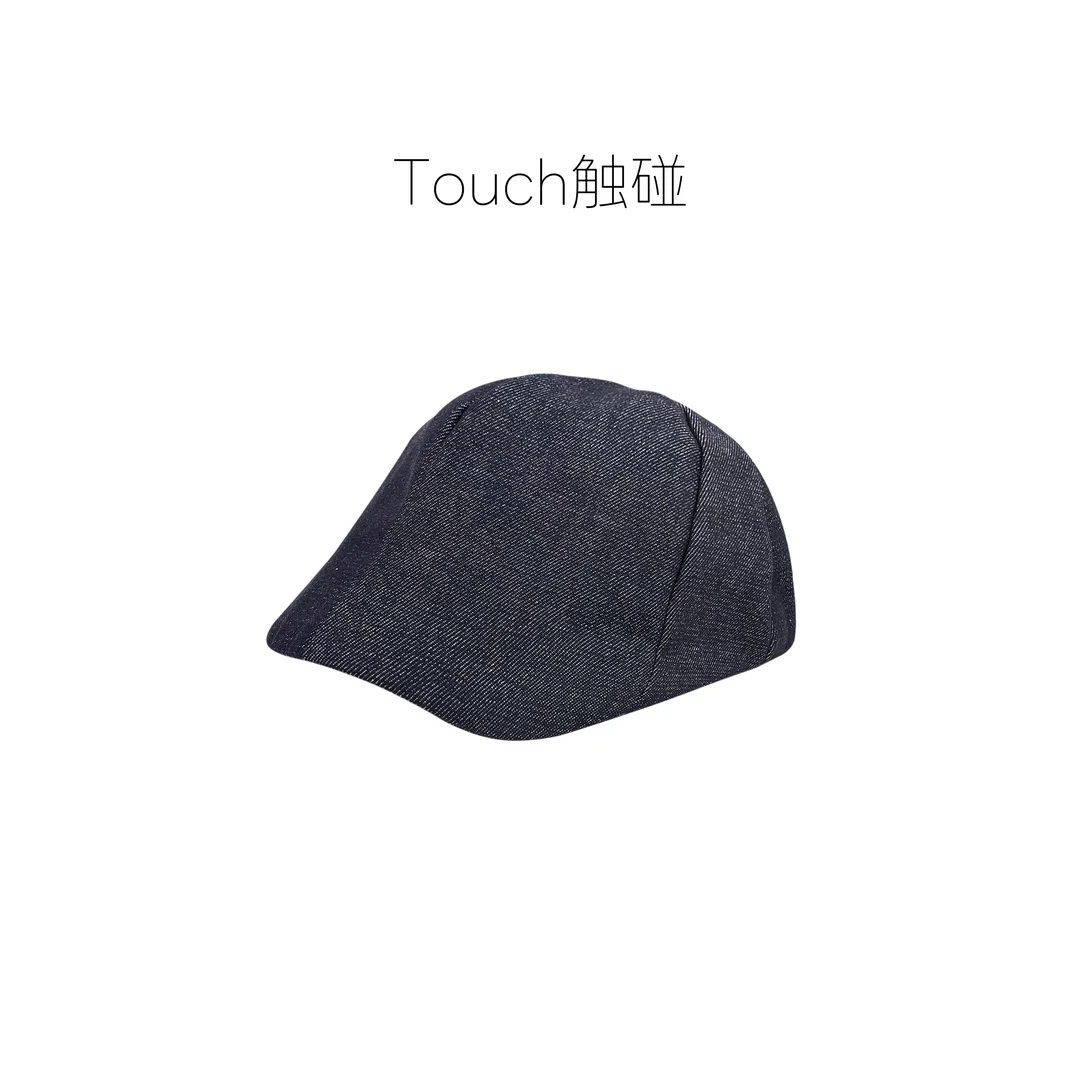Touch触碰 日系复古丹宁渔夫帽女记忆软丝显脸小简约百搭盆帽