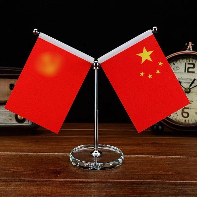 车载国旗摆件汽车用小国旗小党旗高档办公桌红旗车上车内装饰用品