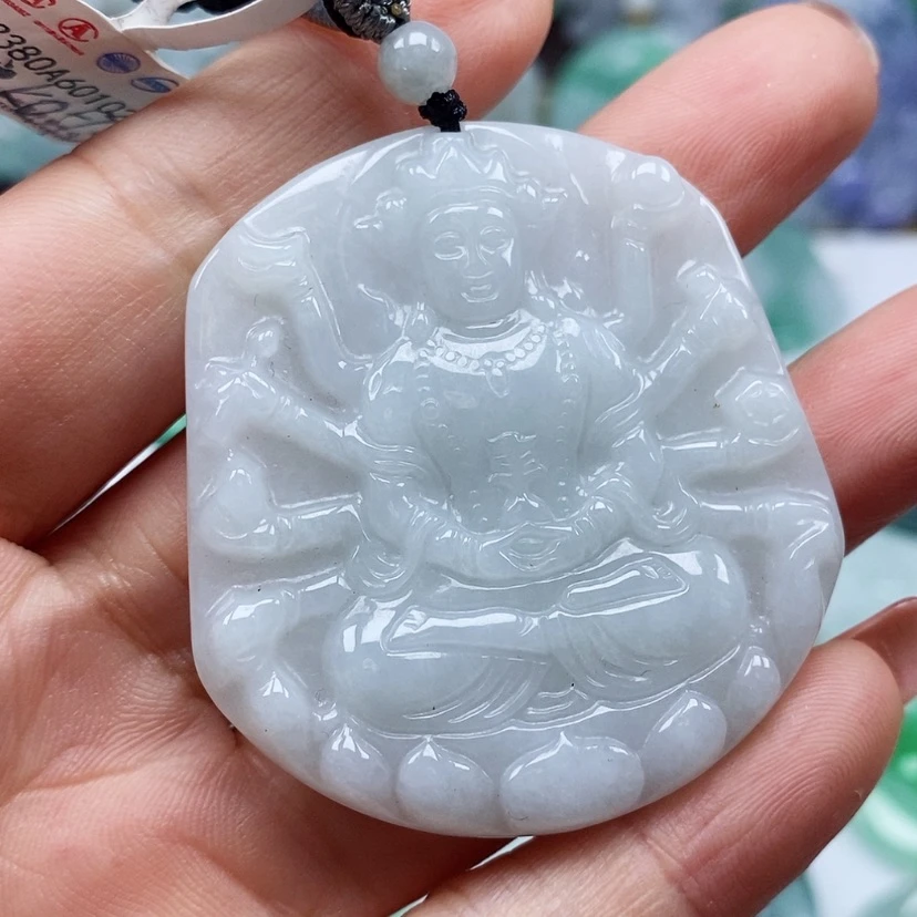 【闪购商品】翡翠颈饰未镶嵌天然翡翠A货千手观音