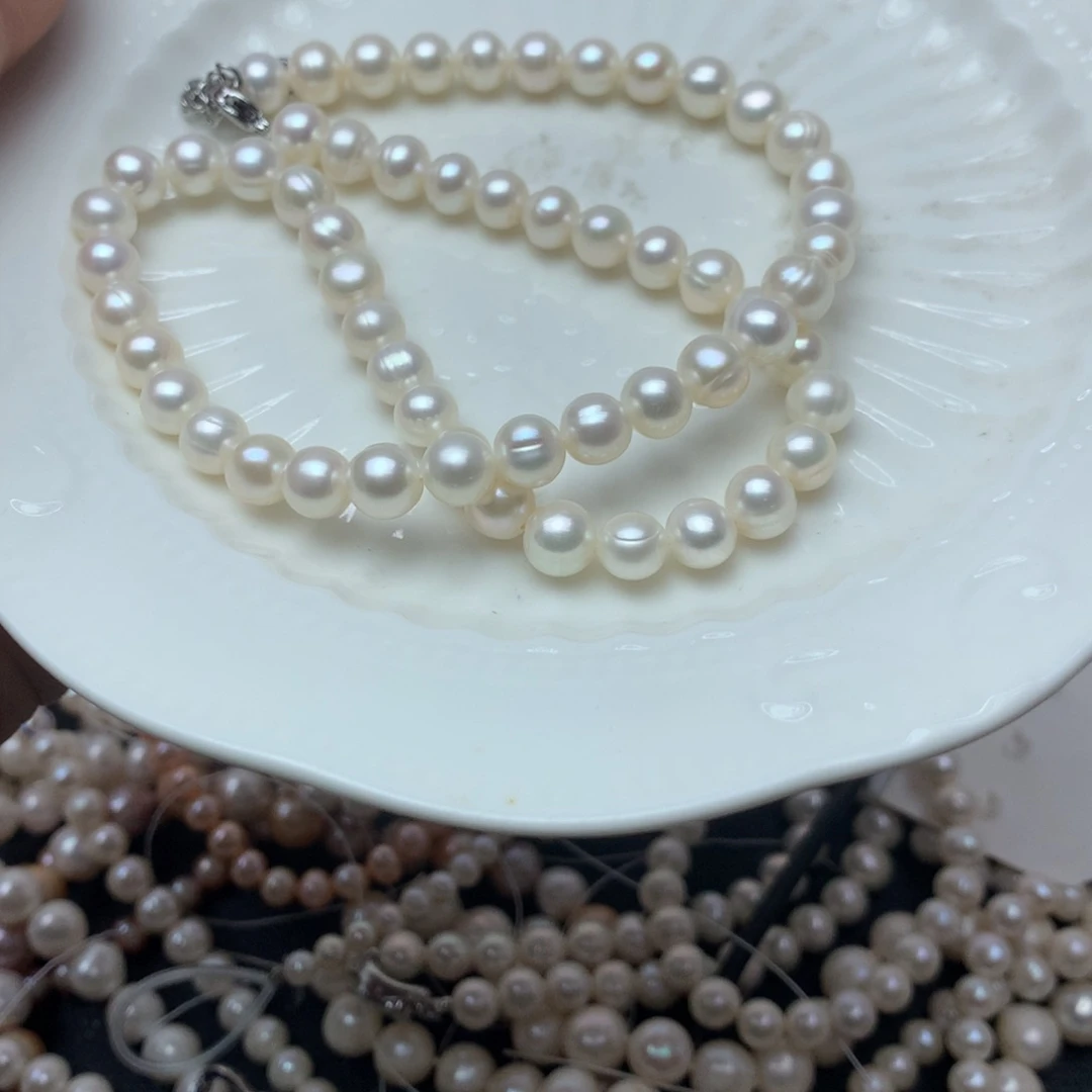 淡水珍珠7-8未镶嵌x11项链