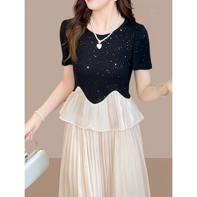 法式气质减龄穿搭配一整套装女夏季新款小个子短袖阔腿裙裤两件套