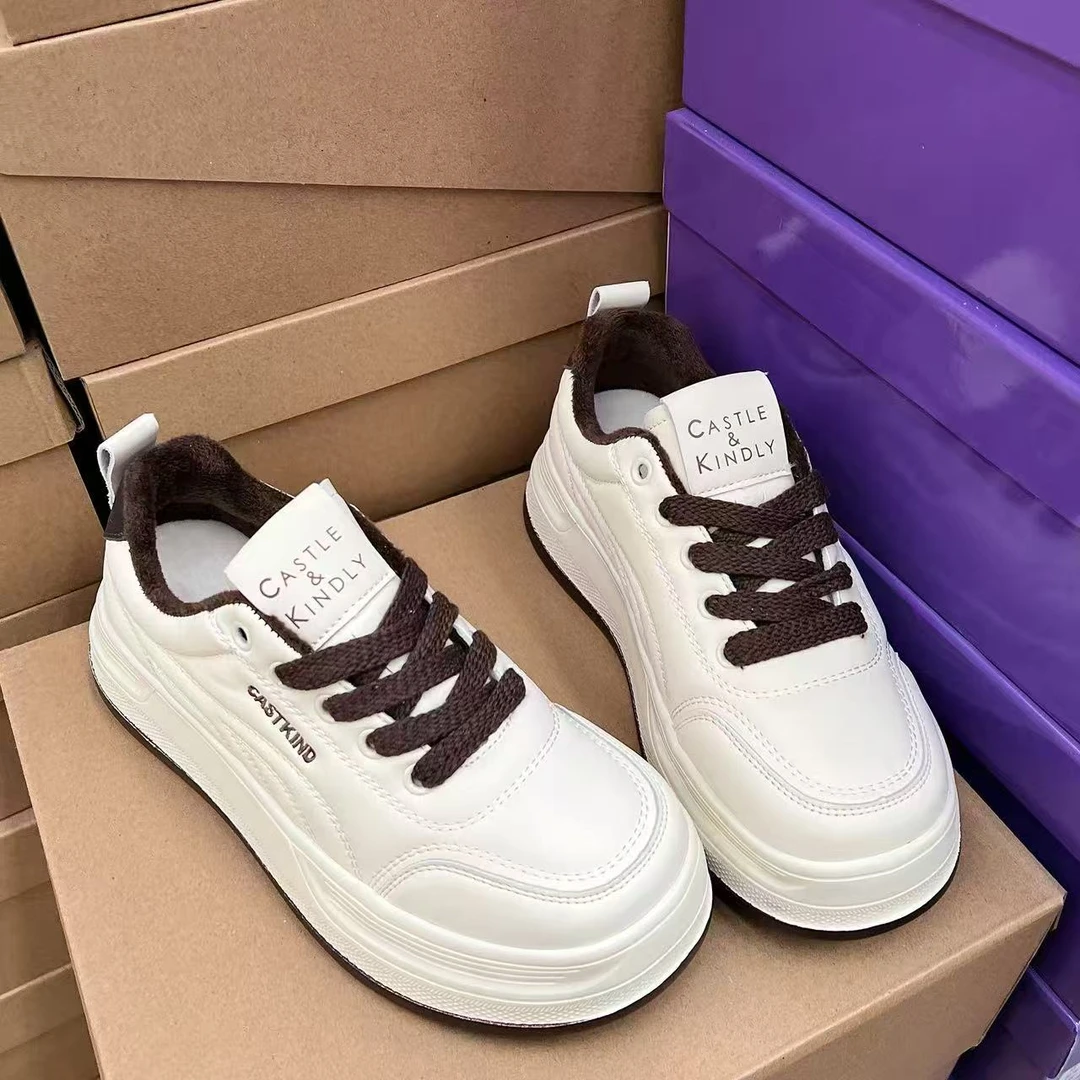 A338  新款时尚潮流百搭系带休闲鞋加绒