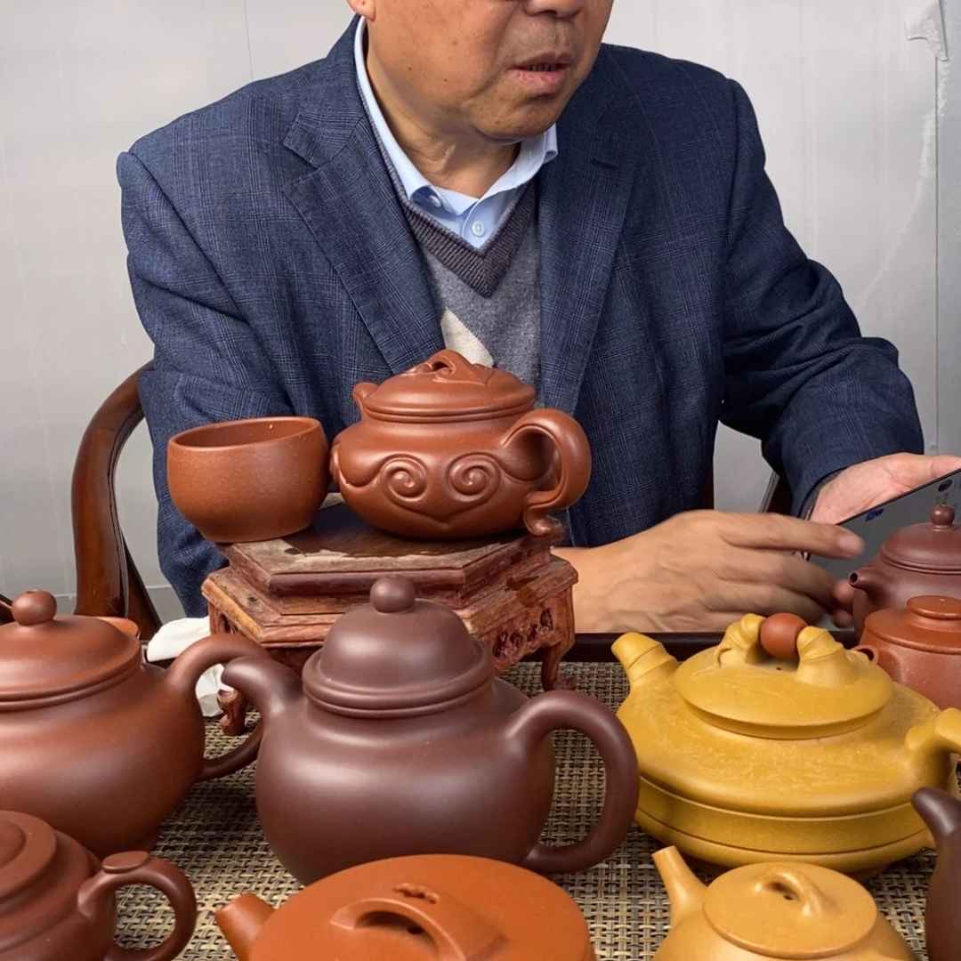 青***云茶壶紫砂宜兴紫砂壶茶壶老丁山紫砂
