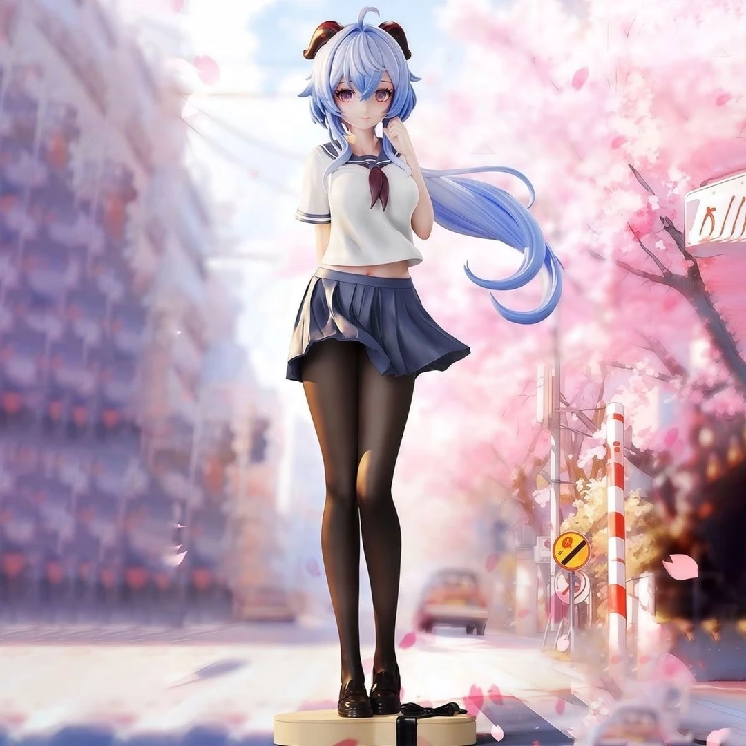 【全款 现货】校服甘雨 二次元美少女雕像模型礼物机箱模玩