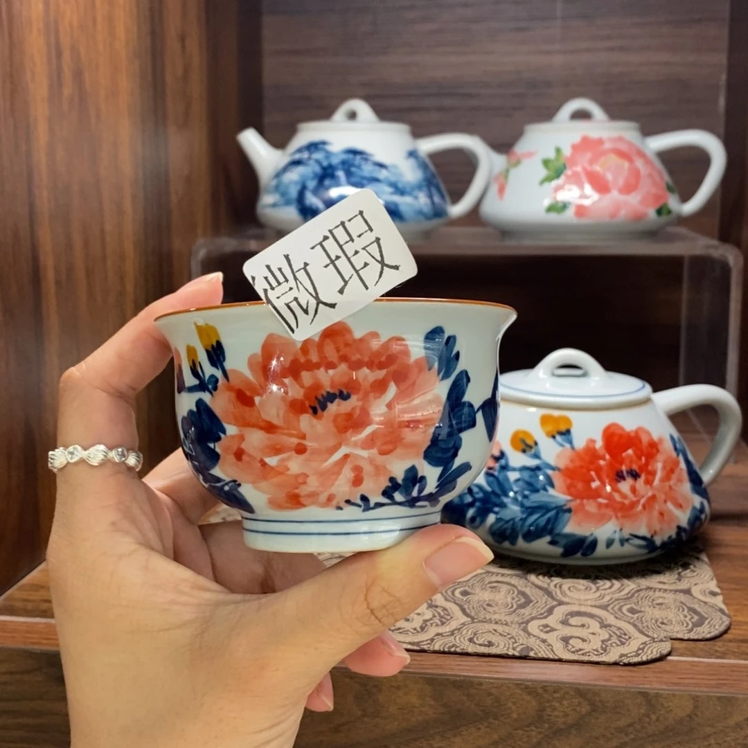 釉下彩纯手绘微瑕
