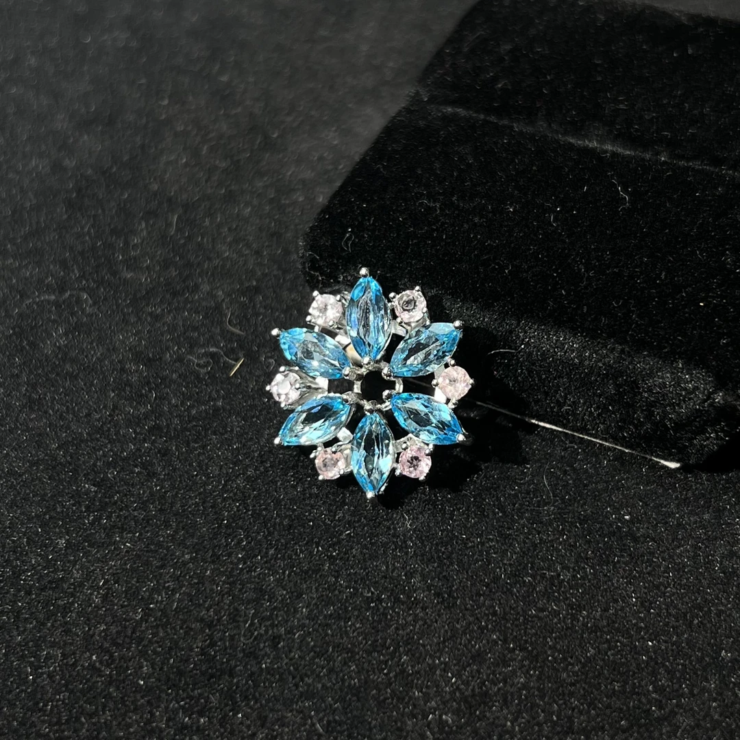 瑞士蓝托帕碧玺吊坠s925 KT24083106