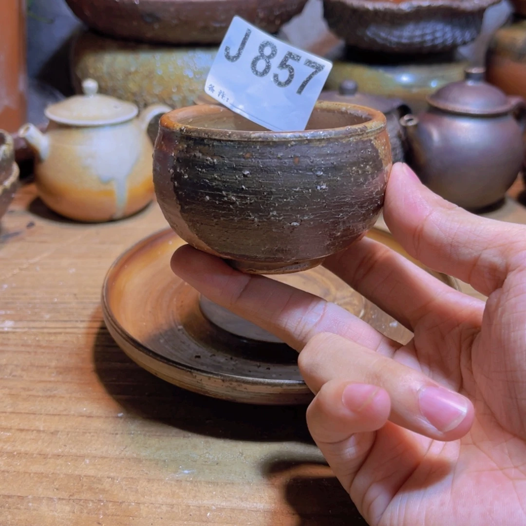 纯手工制作工艺（柴烧）裸烧纯手工制作柴烧杯857