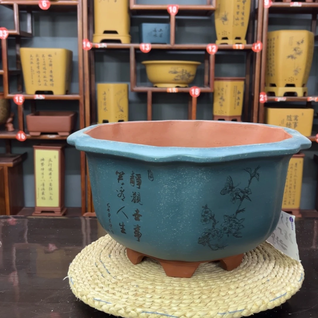 紫砂花盆望**波紫砂花盆