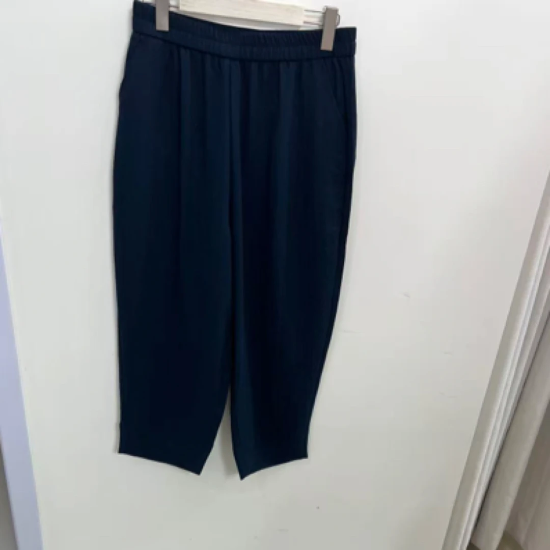 简约纯色夏季休闲天丝麻裤9763