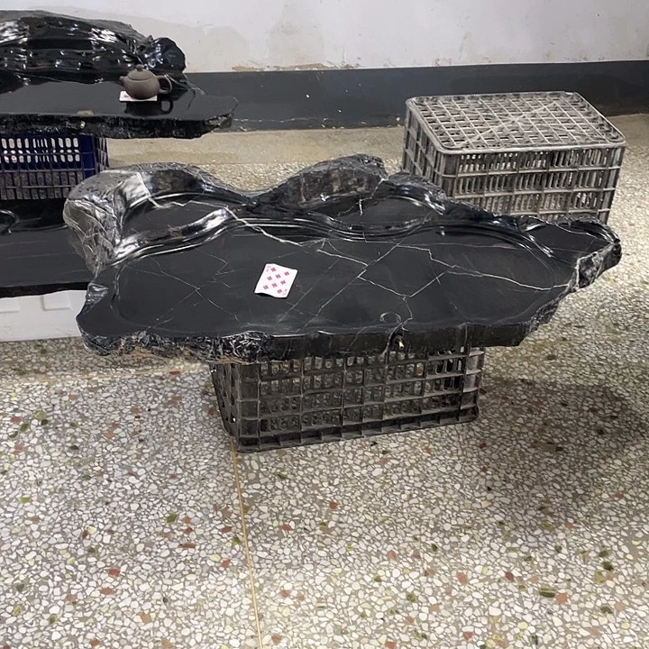 邵***恩天然灵璧奇石茶盘