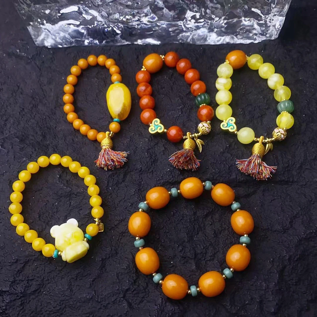 合金树脂手链 复古民族风新中式流苏国风时尚百搭送闺蜜手饰礼物