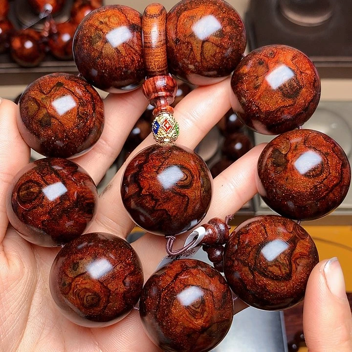 花梨木类手串/手链黄花梨风化料土埋料3.0