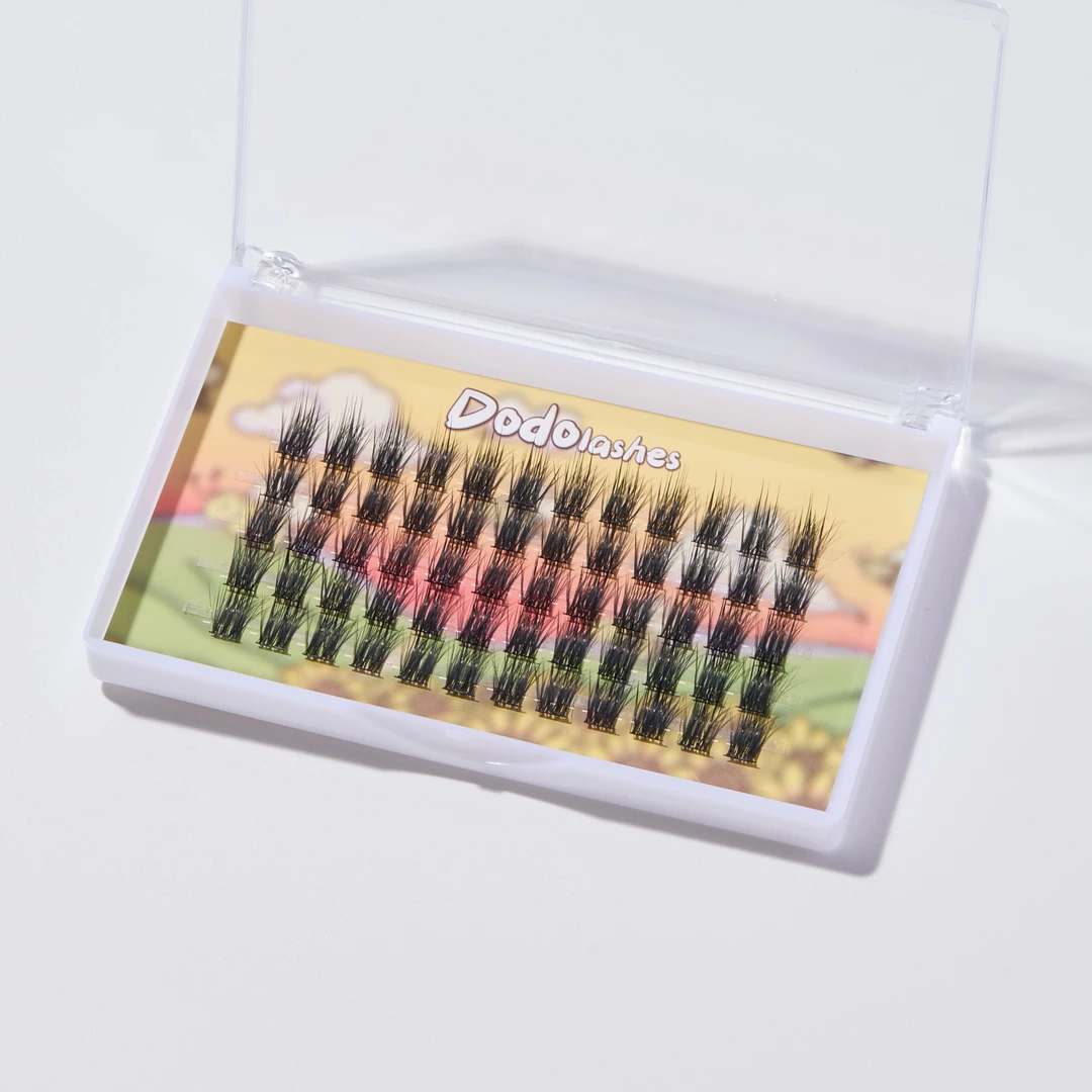 Dodo【泰勒】新品B翘轻薄柔软纤长单簇假睫毛欧美睫毛化妆工具