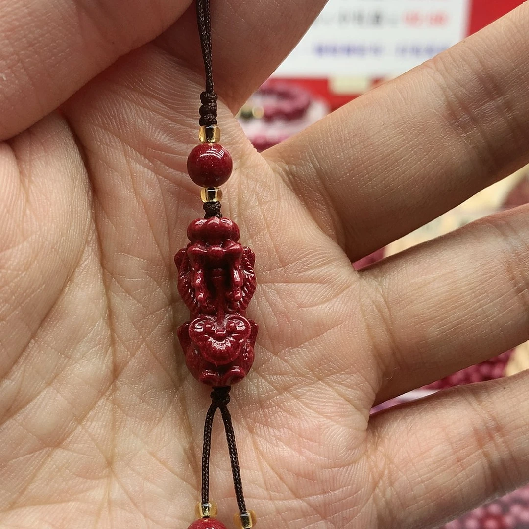 天然辰砂紫金砂貔貅