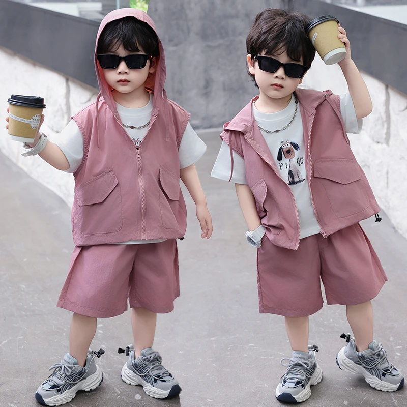 男童夏装套装2025年款宝宝夏季薄款衣服帅气小男孩夏款洋气服装潮