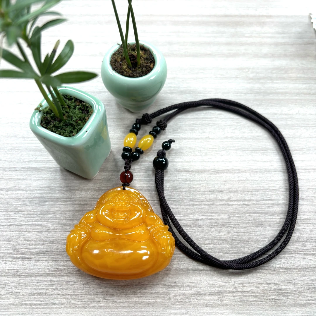 DFG3002波斯新蜜天然料佛公编绳款吊坠项链