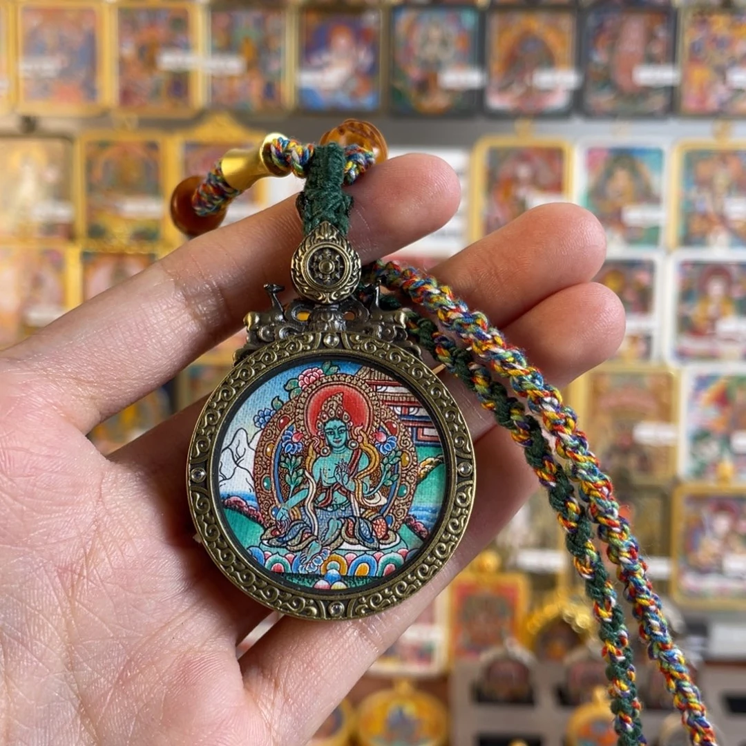 猫***铃吊坠小鱼热贡手绘艺术