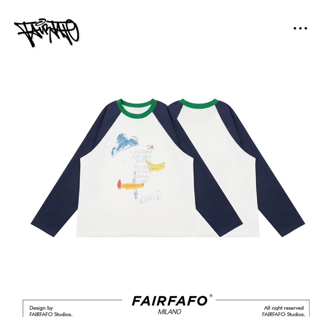 【趣味印花拼接长袖】CXCL52094