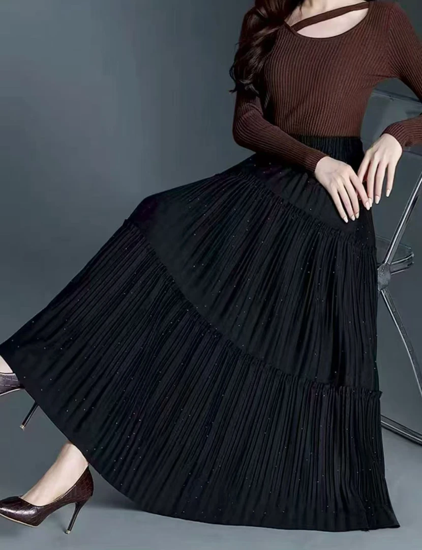 5835满天星百搭加大秋冬加厚款半裙