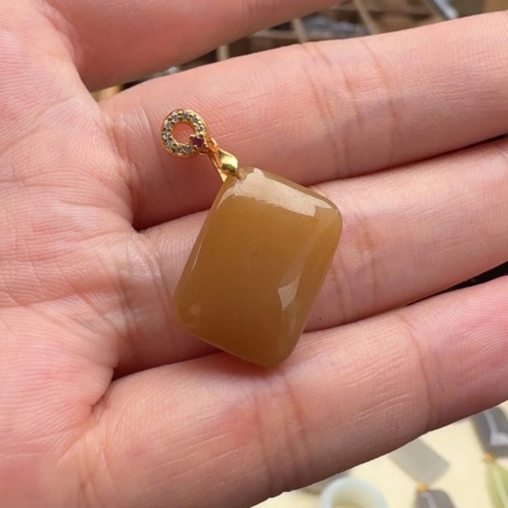 和田玉银S925镶嵌颈饰