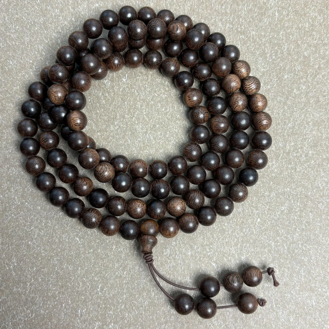 S002 沉香圆珠项链尺寸约8mm 多样性发一件