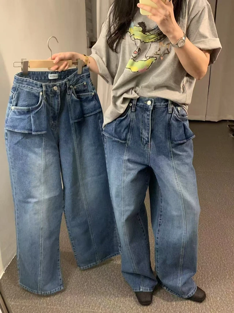 【no退no换】芳芳在韩国 东大门正品代购/JU家/设计款牛仔裤