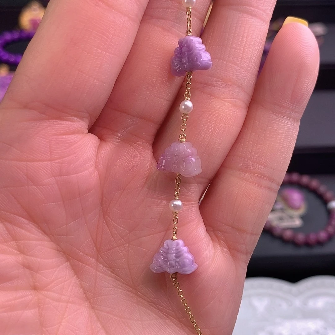 18K金镶嵌苏纪石（舒俱来）手链