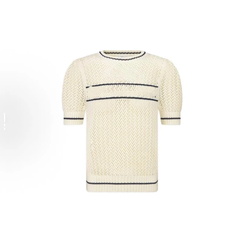 C044~~神雕侠侣套头~白黑镂空T恤+背心