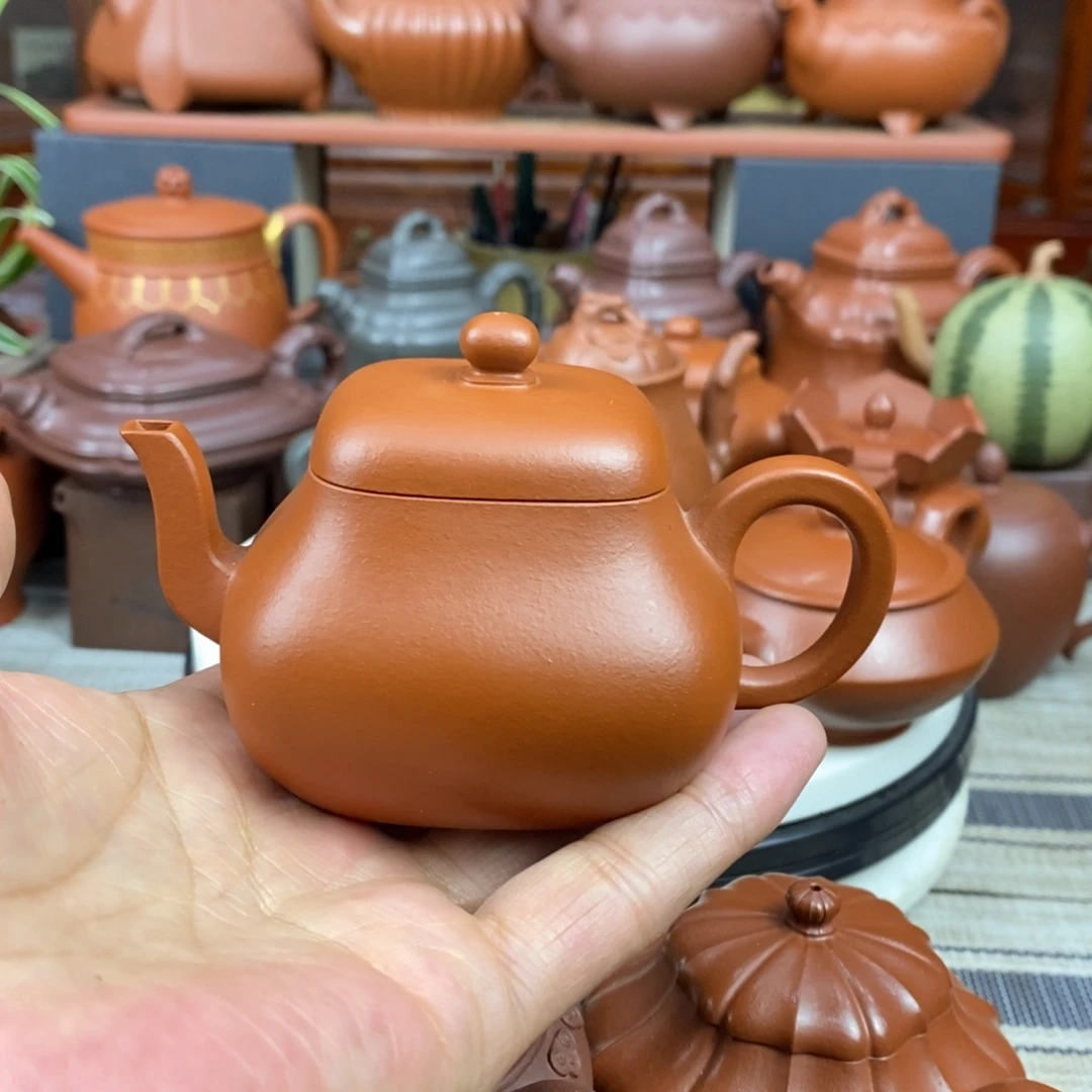 紫砂茶壶四方君德150cc原矿赵庄朱泥