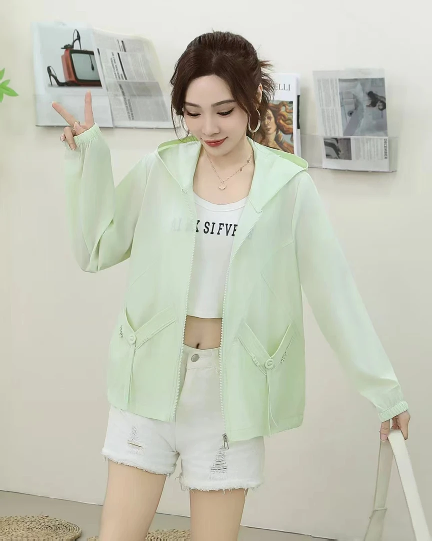 【丽丽家】夏季防晒薄款简约百搭透气显瘦外套B12