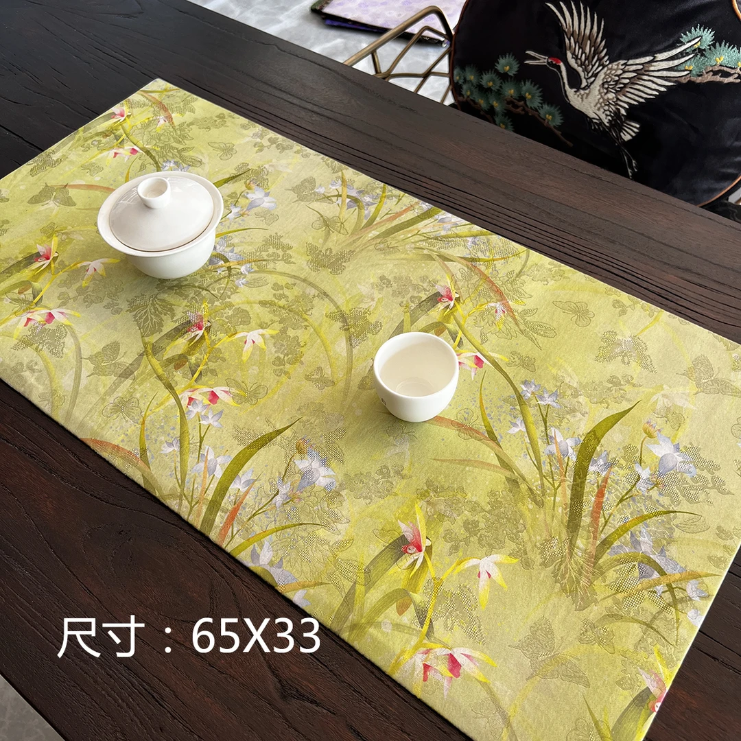 X655香云纱茶席，家里面料随便