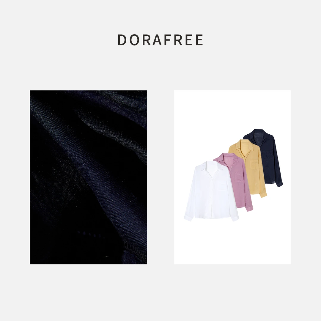 2567夏季新品设计感女装苎麻翻领长袖纯色中长款宽松衬衫