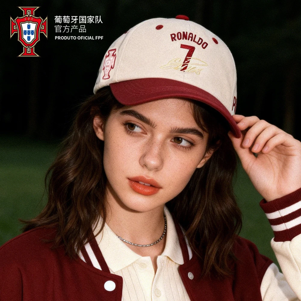 【官方正版】葡萄牙国家队 | 红白棒球帽复古潮流鸭舌帽C罗