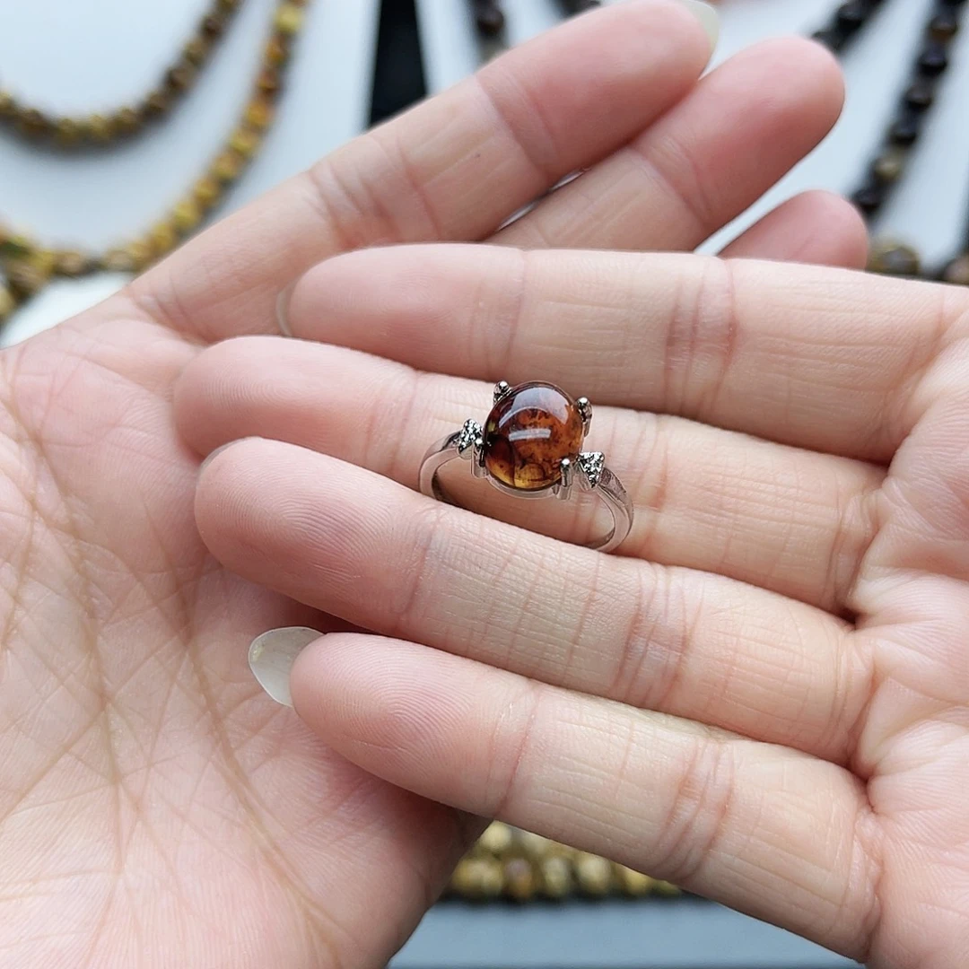 琥珀合金戒指戒指