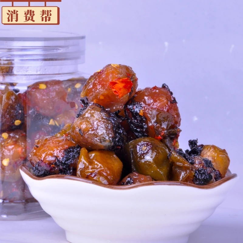 手打青酸枣原味/辣味256克瓶装即食开胃紫苏酸枣粒湖南浏阳特产