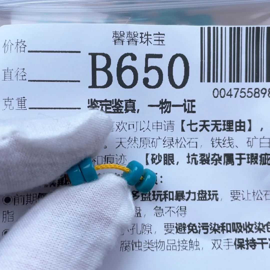 绿松石未镶嵌颈饰